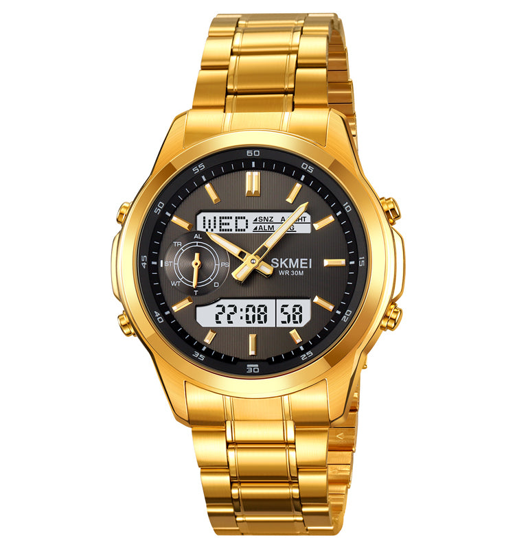SKMEI 2284 – Luxury Digital Watch | Stainless Steel & Waterproof