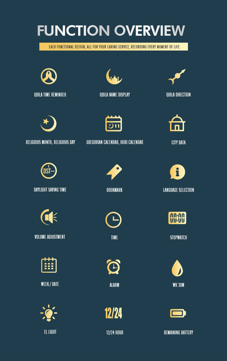 SKMEI 2277 – Men's Islamic Azan Qibla Watch