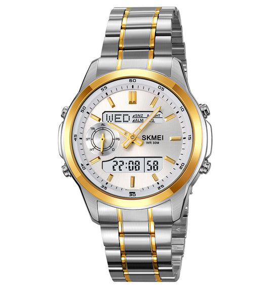 SKMEI 2284 – Luxury Digital Watch | Stainless Steel & Waterproof