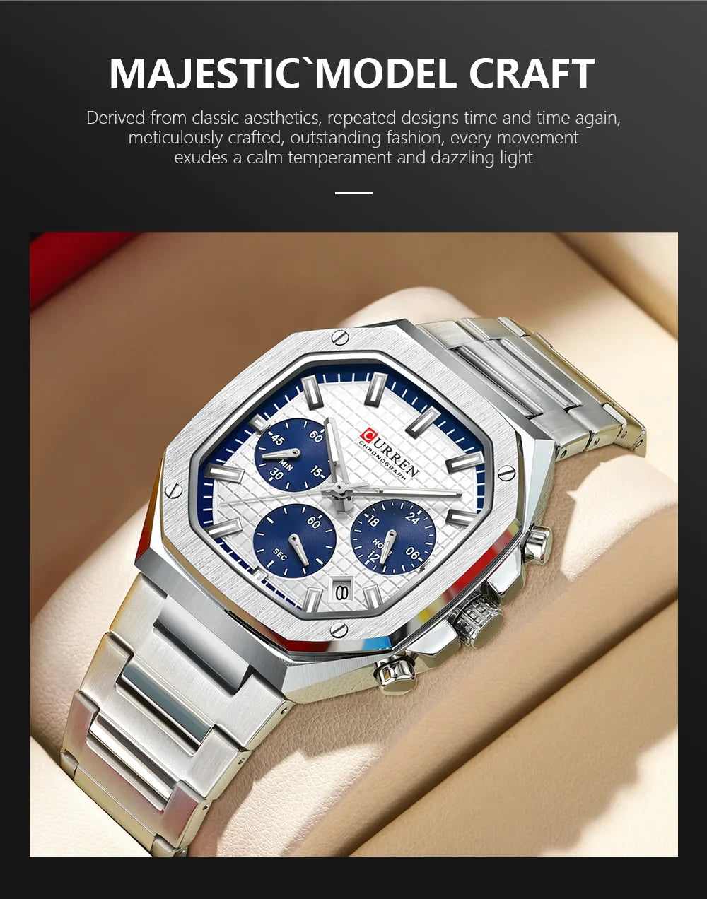 CURREN 8459 Men's Chronograph Watch