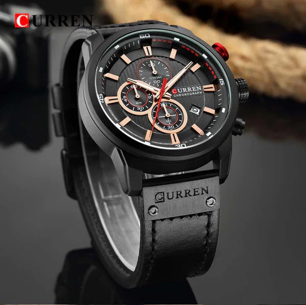 CURREN 8291 Men's Leather Straps Watch