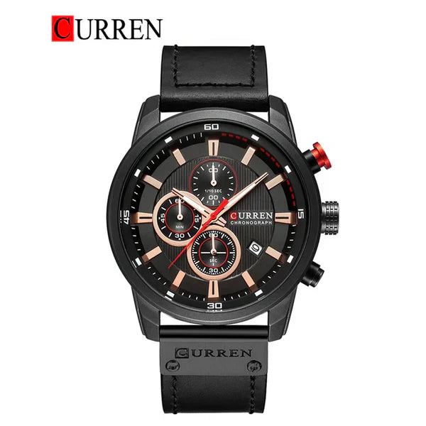 CURREN 8291 Men's Leather Straps Watch