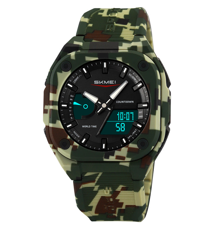 SKMEI 2328 – Men’s Luxury Digital Analog Watch with World Time & Alarm