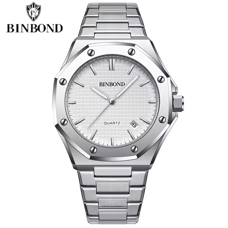 BINBOND B0233 – Luxury Fashion Quartz Stainless Steel Watch for Men