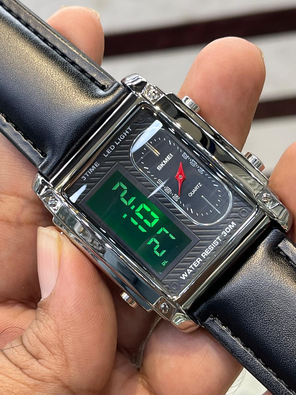 SKMEI 1868 – Men’s Multi-Time Stainless Steel Sports Watch