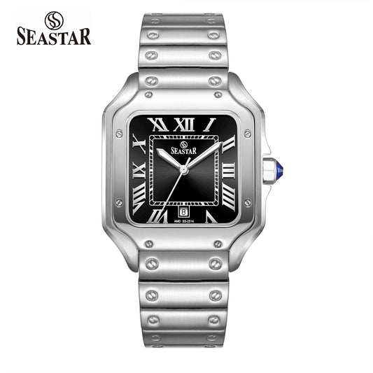 SEASTAR Original – Stainless Steel Square Chain Watch for Men