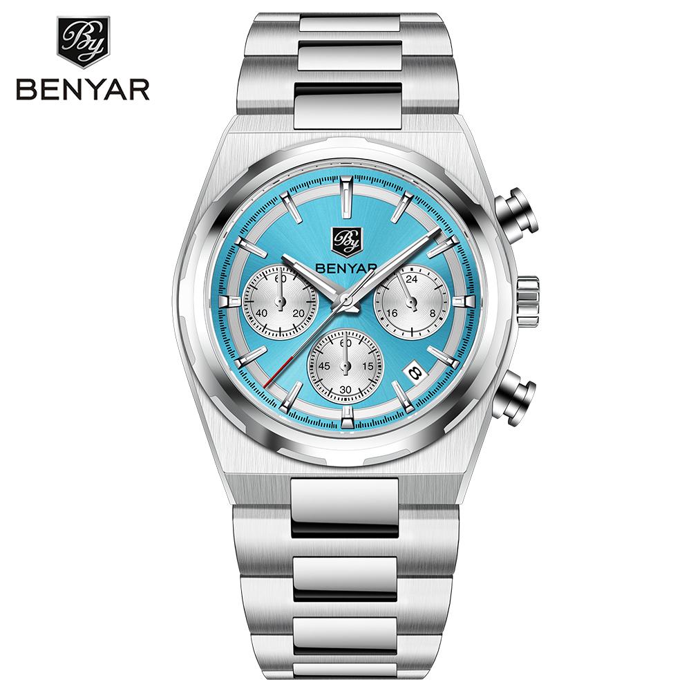 BENYAR BY-5204 Men’s Chronograph Watch – Luxury, Waterproof, Quartz